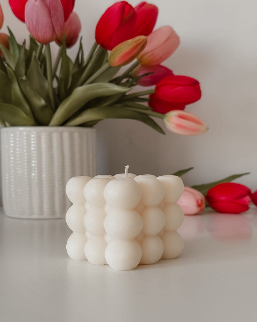 ręcznie robiona świeca sojowa bąbelkowa Candy Candles