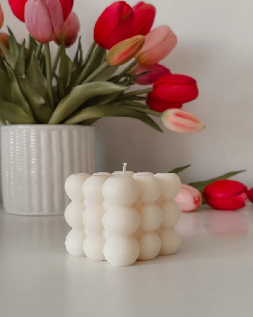 ręcznie robiona świeca sojowa bąbelkowa Candy Candles